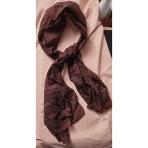 Banjara Brown Tribal Primitive Black Turtle Design Scarf